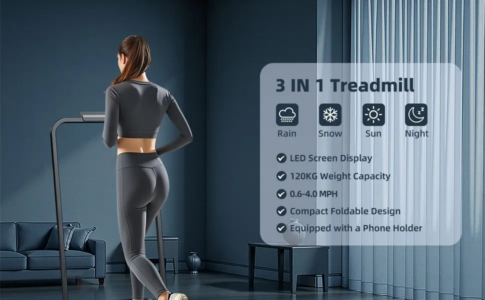 Detaliu produs — bandă de mers pliabilă FoldFit, imagine 1