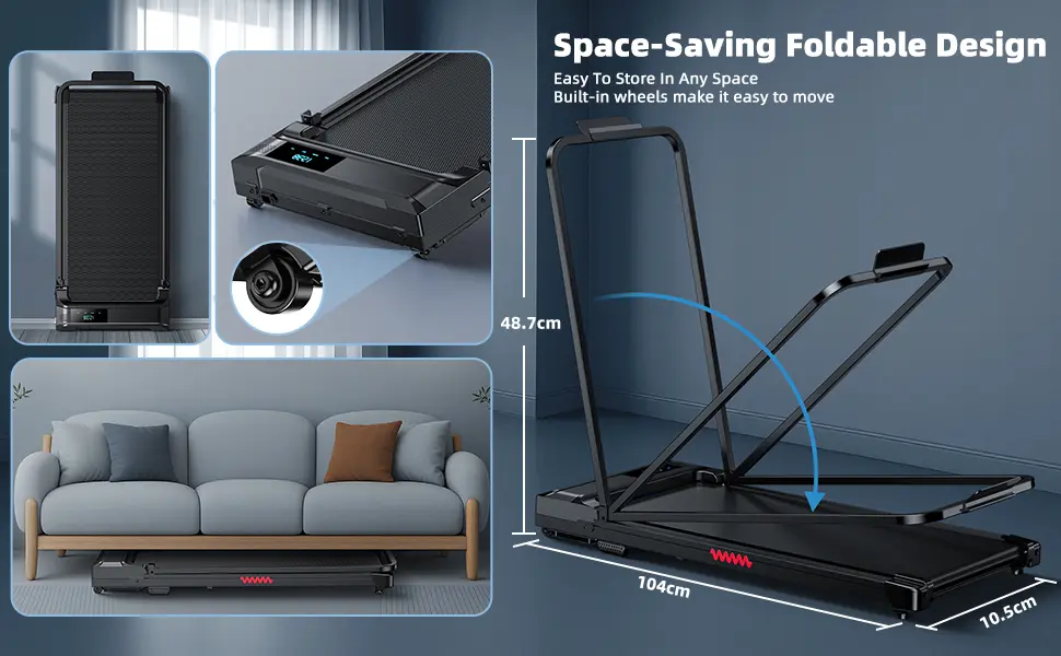 Detaliu produs — bandă de mers pliabilă FoldFit, imagine 3